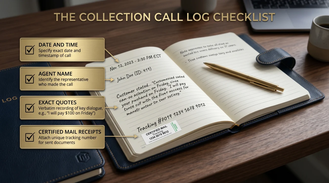 Debt Collection Call Log Checklist