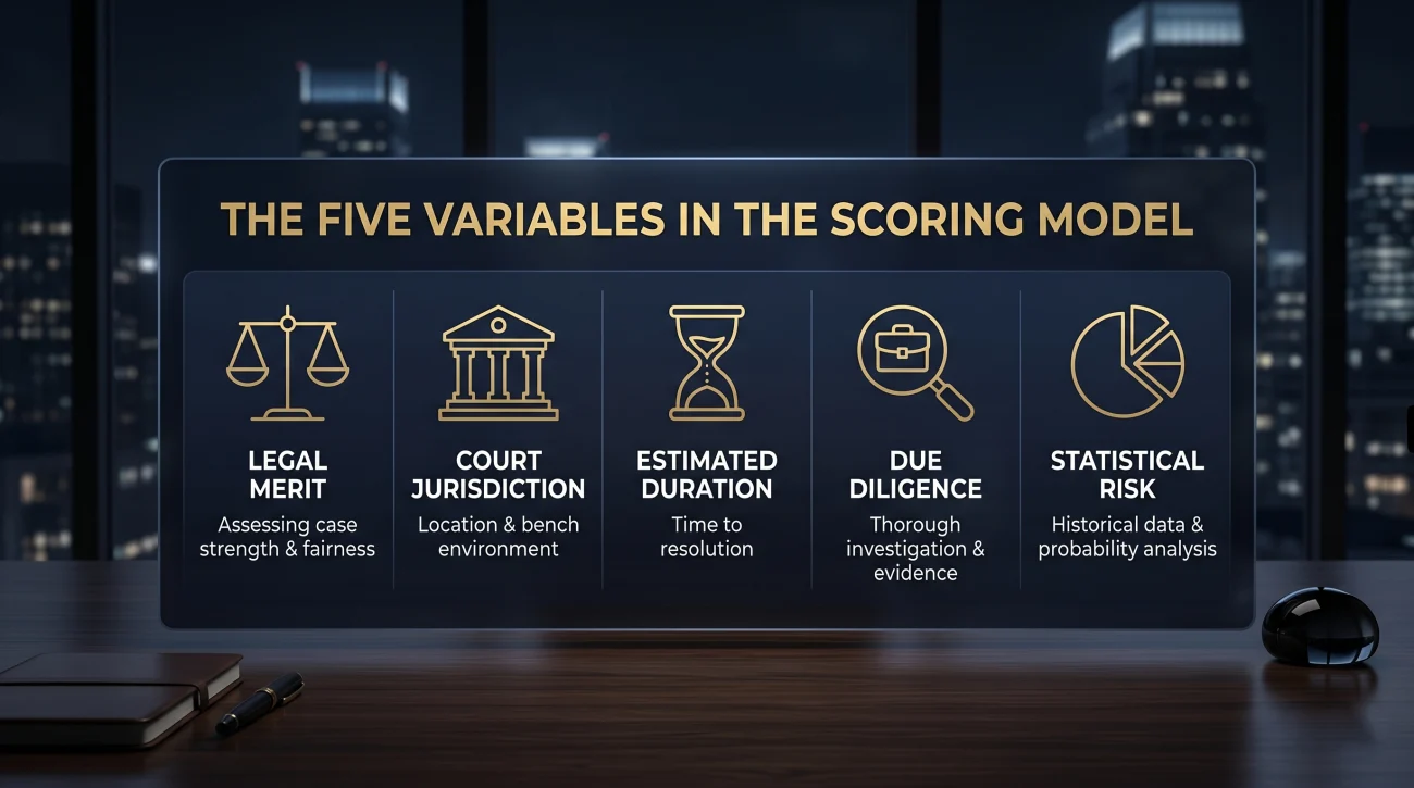 Five Lawsuit Scoring Variables On Corporate Desk