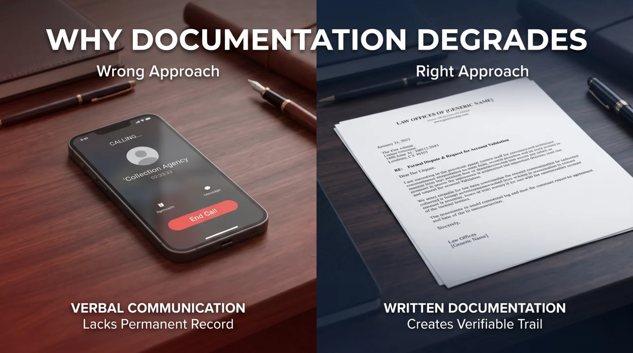 Phone Call Screen Versus Written Validation Letter On Desk