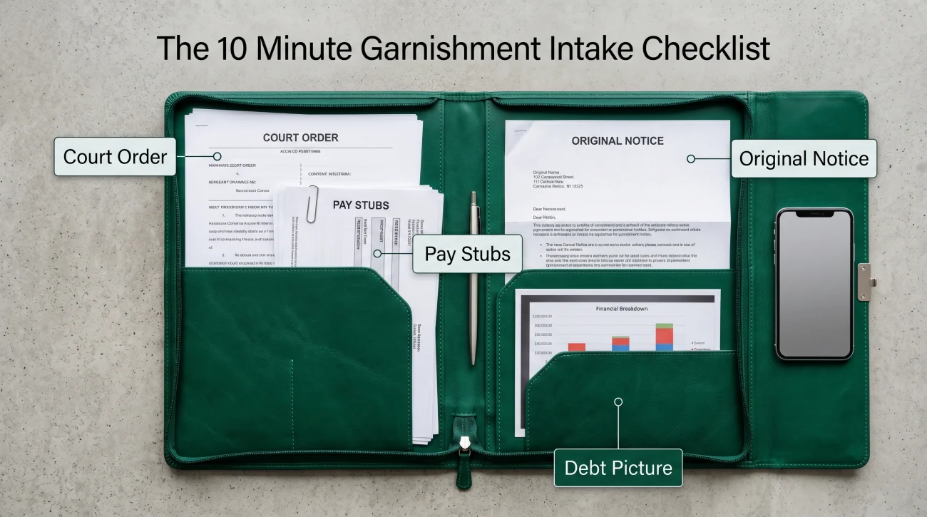 Wage Garnishment Legal Intake Checklist