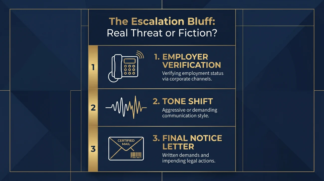 Warning Signs Of Legal Escalation On Dark Background
