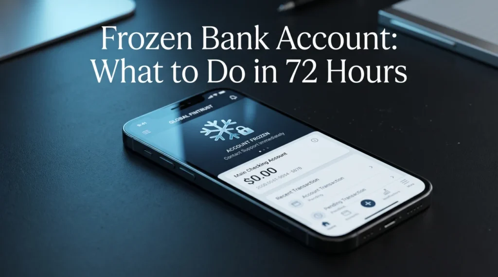 Your Bank Account Was Frozen by a Debt Collector. Here's What to Do in the Next 72 Hours. 1 Bank Account Frozen Debt Collector