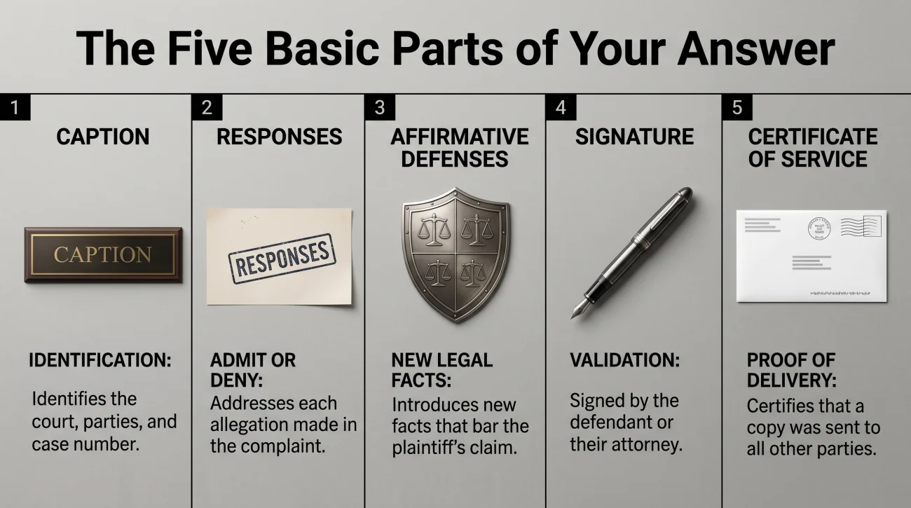 Basic Parts Of Court Answer Document