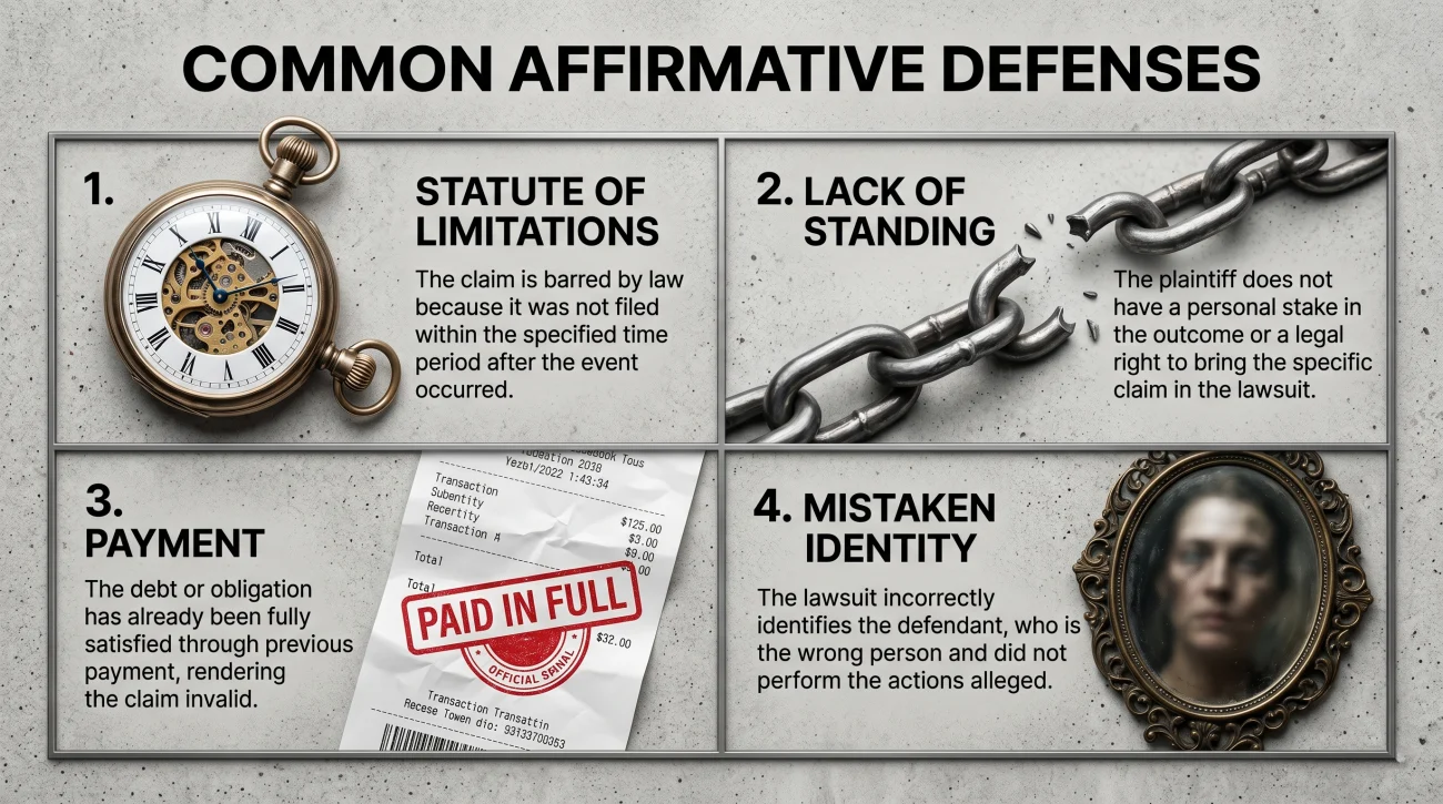 Common Affirmative Defenses List