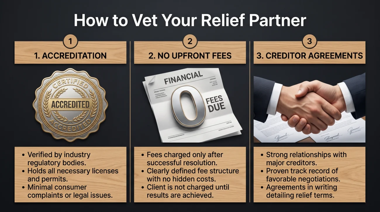 Debt Relief Company Vetting Checklist