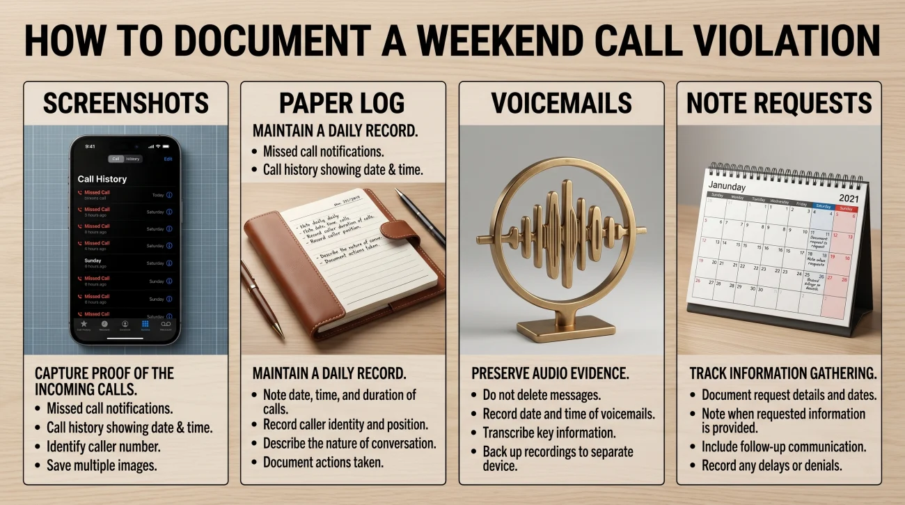 Documenting Weekend Debt Collection Violations