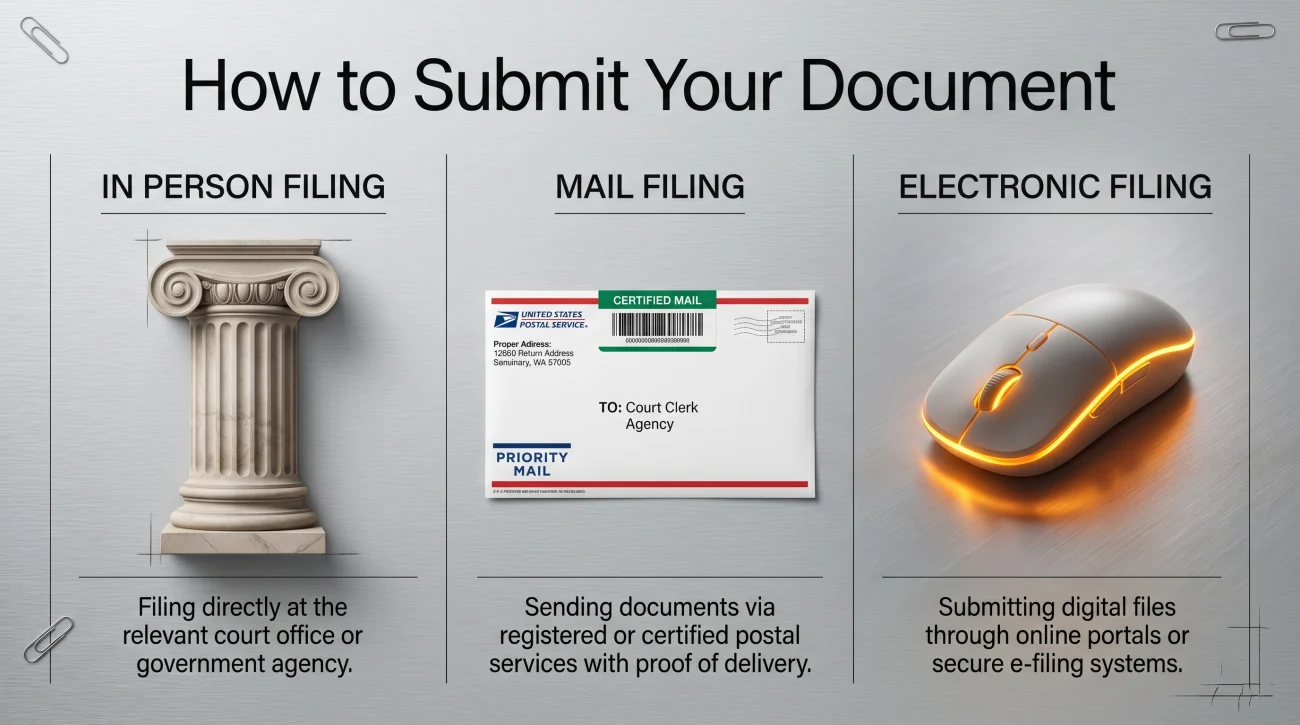 Filing Documents With Court Clerk