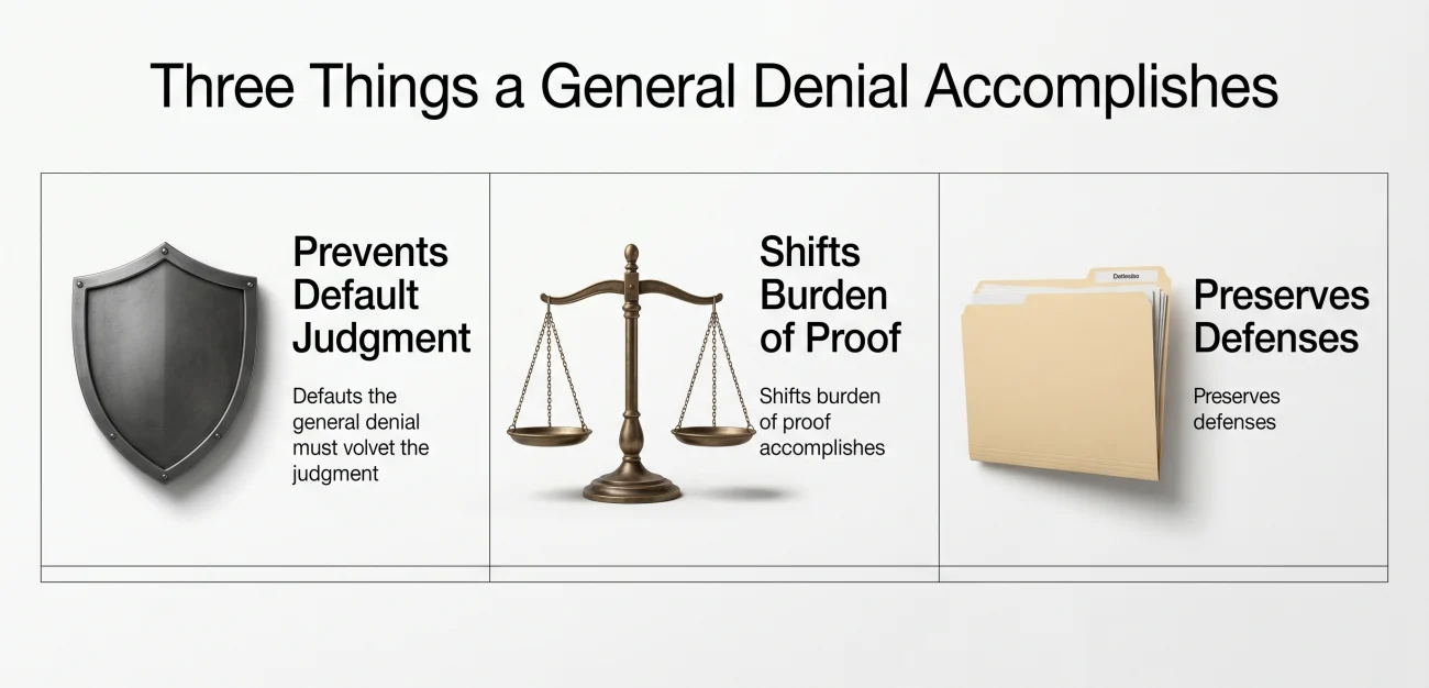 Legal Benefits Of General Denial