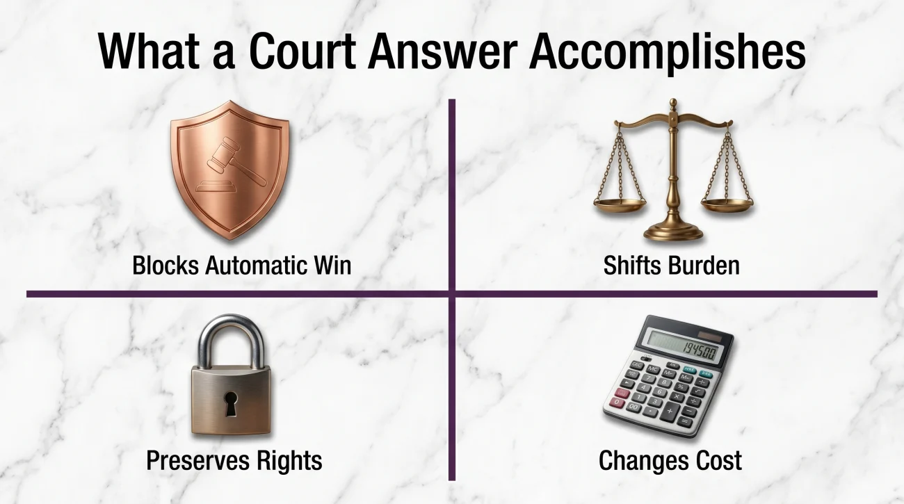 Purpose Of Court Answer Document
