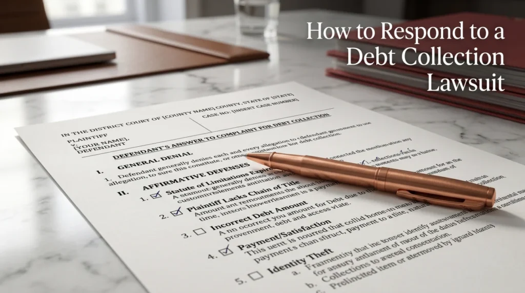 How To Respond To A Debt Collection Lawsuit