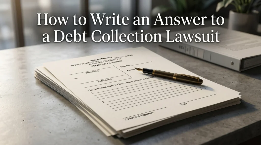 How To Write Answer To Debt Collection Lawsuit