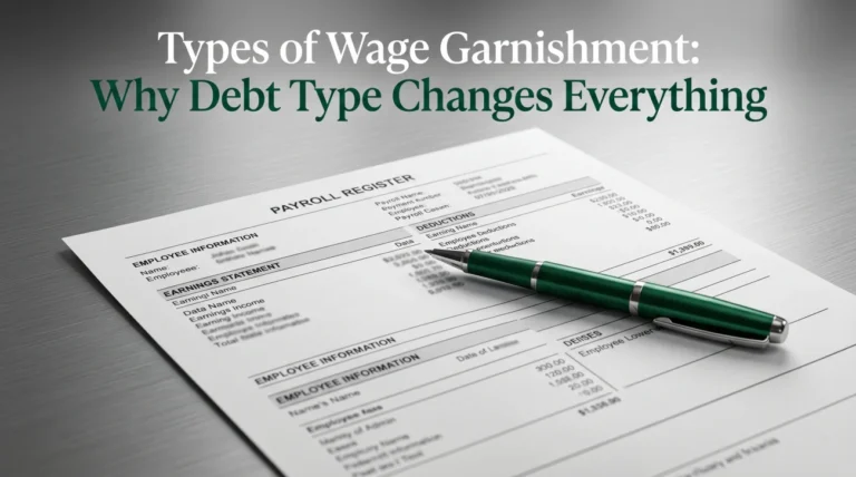 Types of Wage Garnishment: Why the Debt Type Changes Everything About Your Options