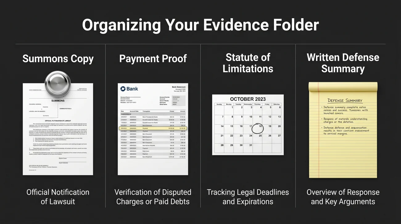 Court Hearing Evidence Folder Setup