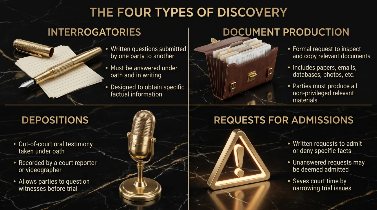 Four Types Of Legal Discovery