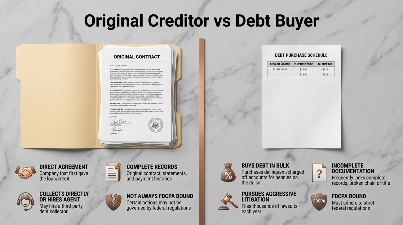 Original Creditor Vs Debt Buyer Lawsuit
