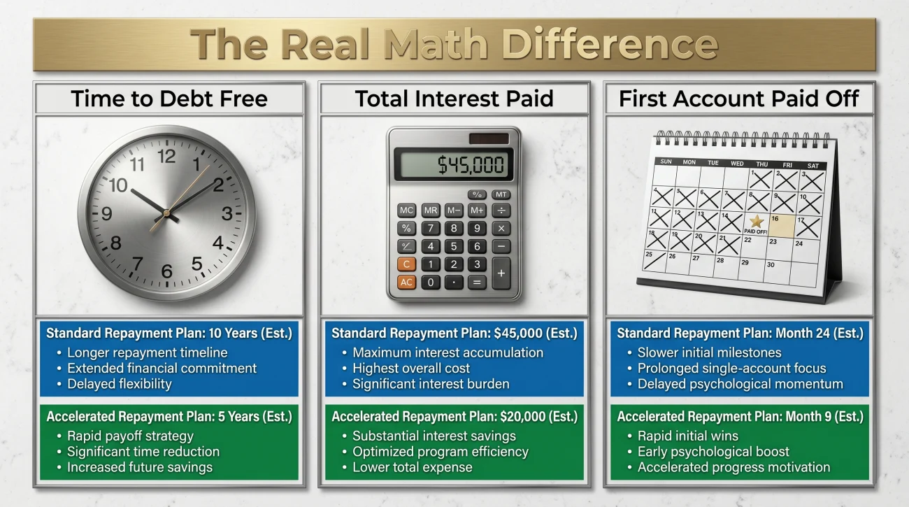 Real Math Difference In Debt Payoff