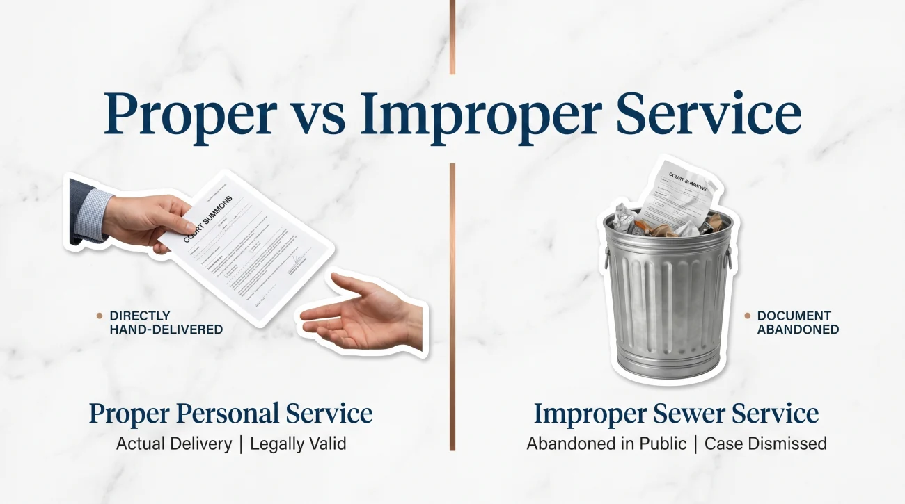 Sewer Service Vs Proper Service