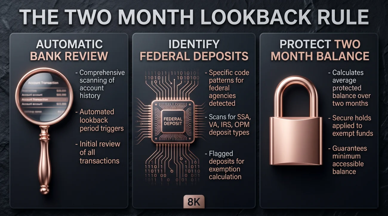 Bank Account Lookback Rule Protection