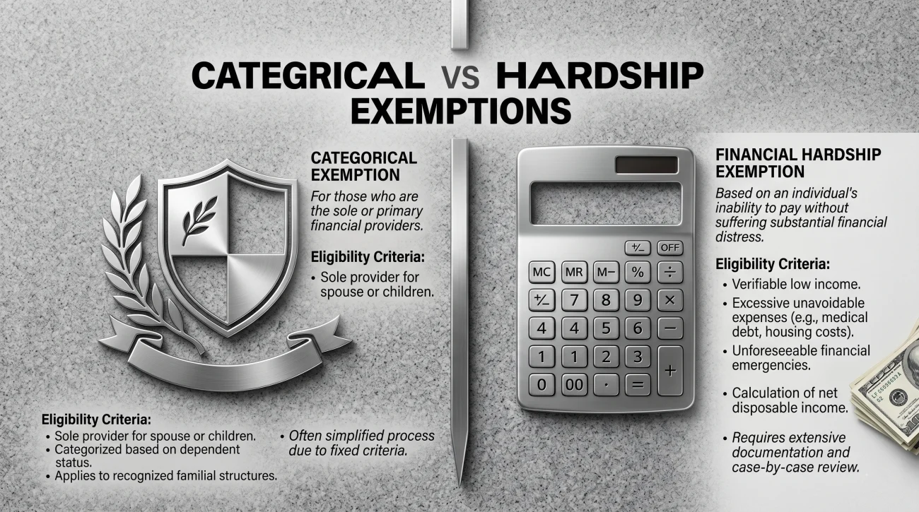 Categorical Vs Hardship Wage Exemption