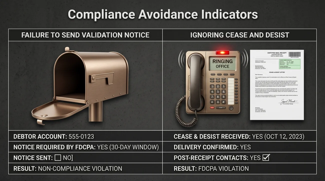 Debt Collector Compliance Failure Signs