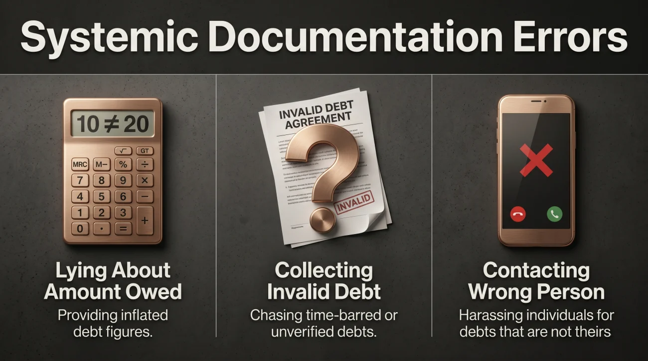 Debt Collector Documentation And Balance Errors
