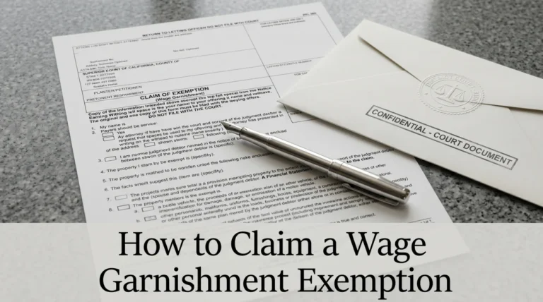 How to Claim a Wage Garnishment Exemption: The Forms, Deadlines, and What Happens Next