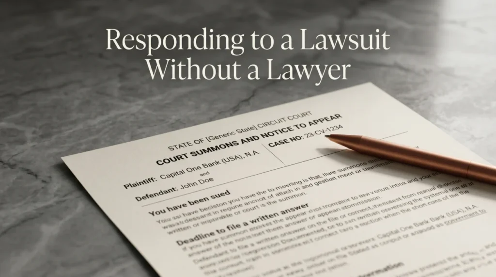 How To Respond To Debt Collection Lawsuit Without Attorney
