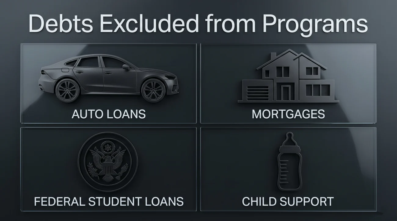 Non Settleable Debts In Relief Programs