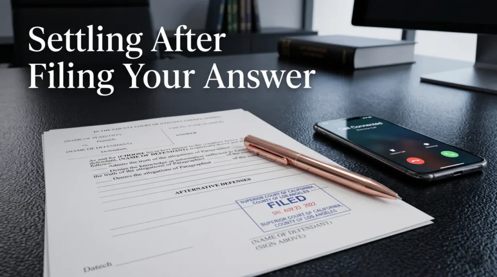 Settle Debt Lawsuit After Answering