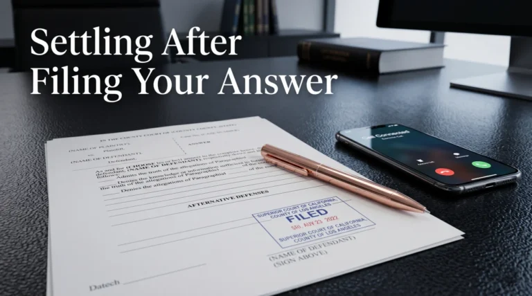 Can You Still Settle a Debt Collection Lawsuit After Filing Your Answer?