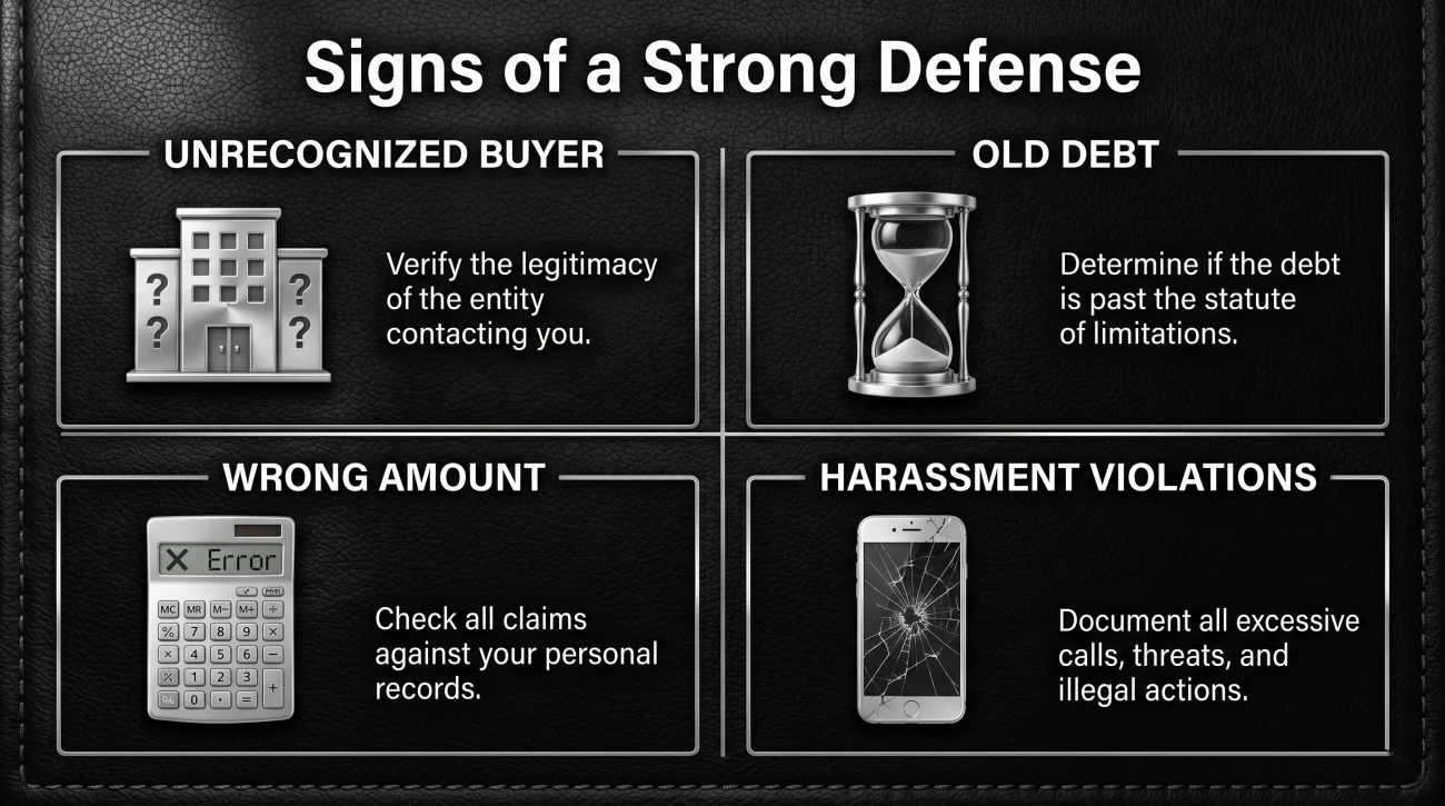 Strong Debt Lawsuit Defense Signs