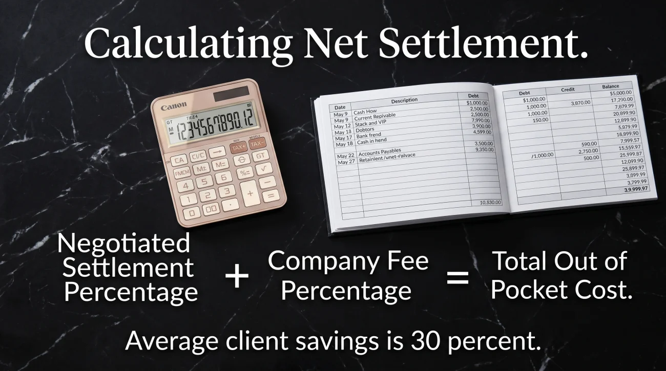 Calculating Net Debt Settlement Fees