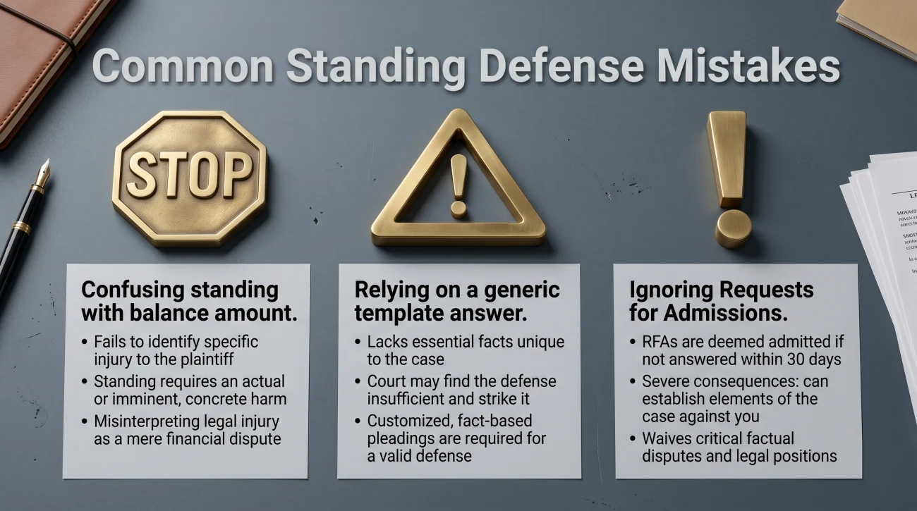 Common Standing Defense Mistakes