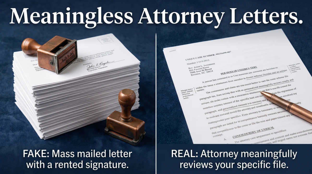 Meaningless Debt Collection Attorney Letters