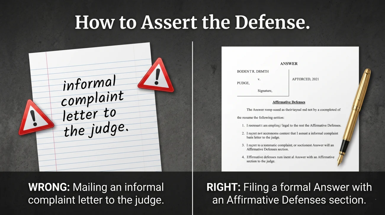Proper Vs Improper Defense Assertion