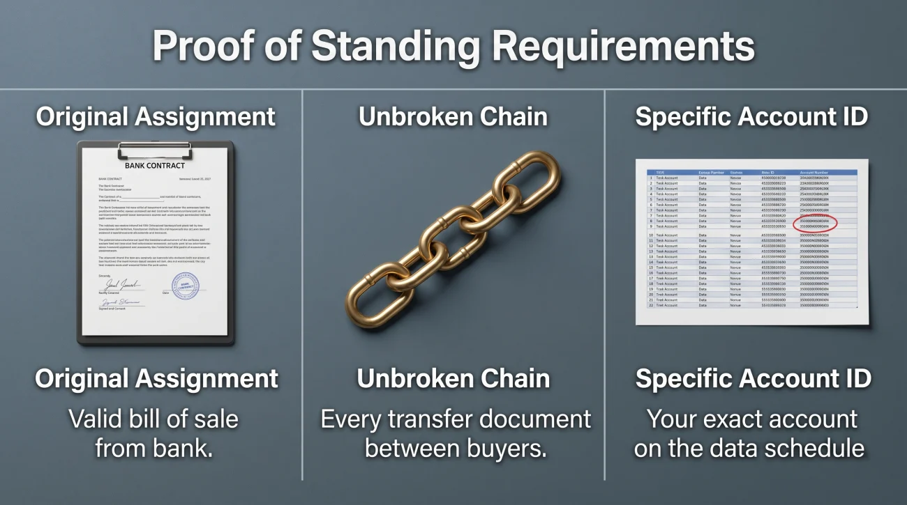 Required Proof For Debt Lawsuit Standing