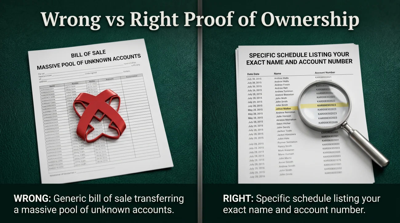 Wrong Vs Right Chain Of Title Proof