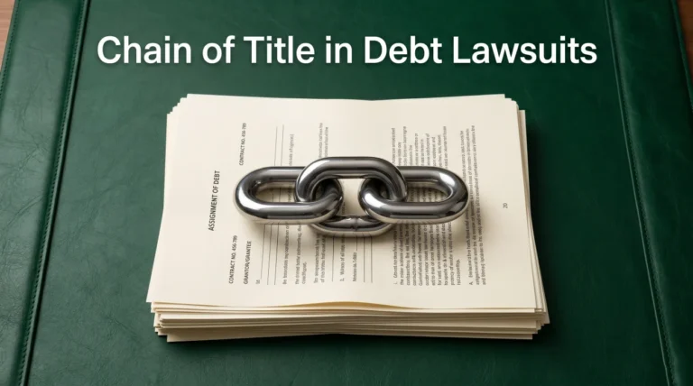 Chain of Title in Debt Collection Lawsuits: What It Is, What It Must Show, and How Missing Links Win Cases