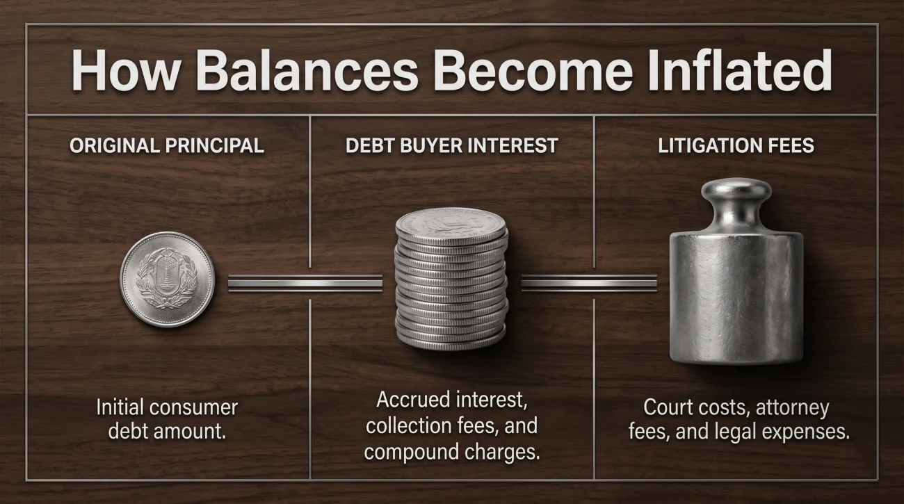 Debt Buyer Inflated Balance Fees