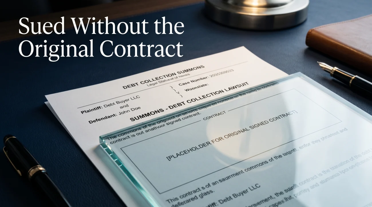 Debt Buyer No Original Contract Lawsuit