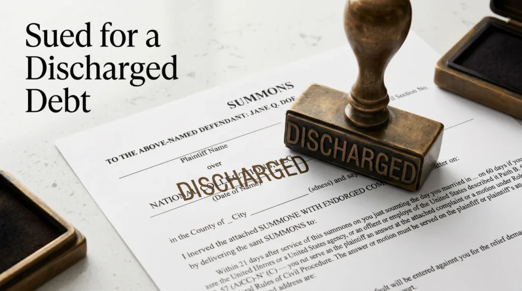 Debt Discharged Bankruptcy Defense Lawsuit