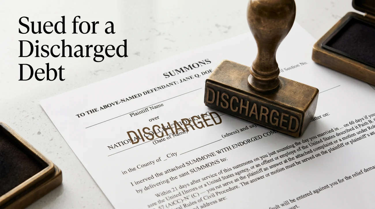 Debt Discharged Bankruptcy Defense Lawsuit