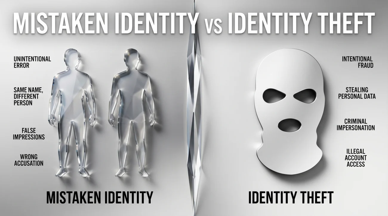 Mistaken Identity Vs Identity Theft