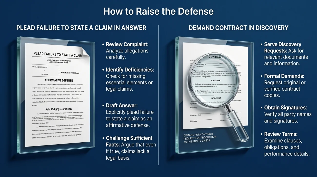 Raising No Original Contract Defense