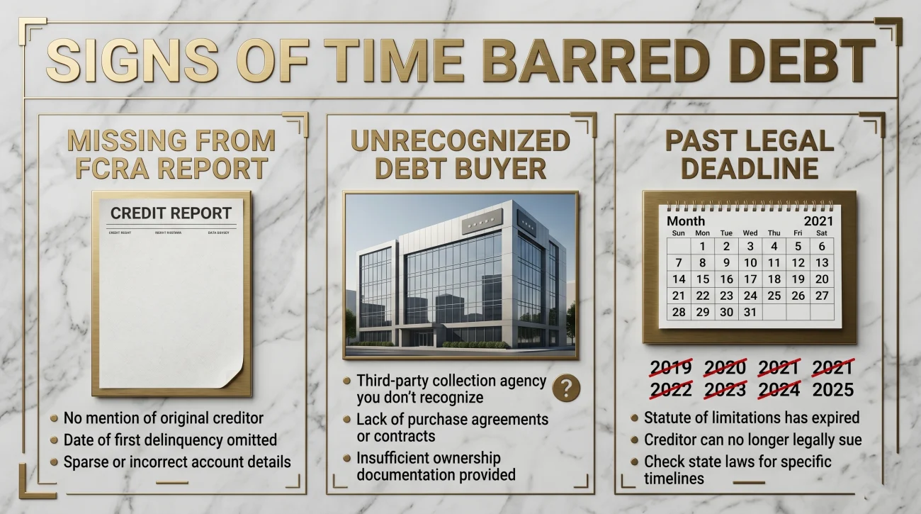 Signs Of Time Barred Zombie Debt
