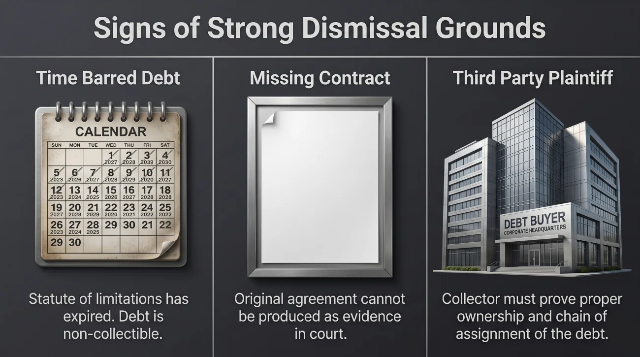 Strong Debt Lawsuit Dismissal Grounds