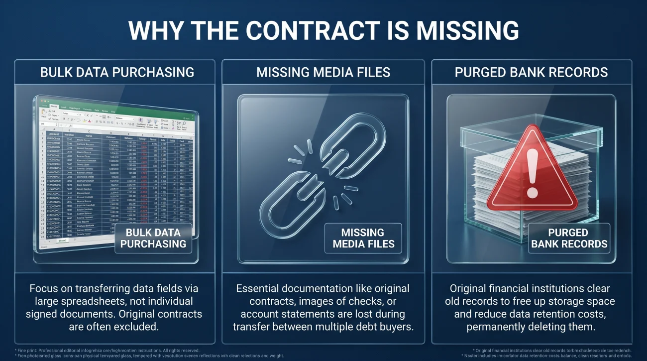 Why Debt Buyers Lack Original Contracts